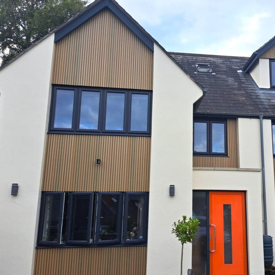 Slatted Spiced Cedar - Brown Composite Cladding - Cladding Board - 2500 x 200 x 26 mm