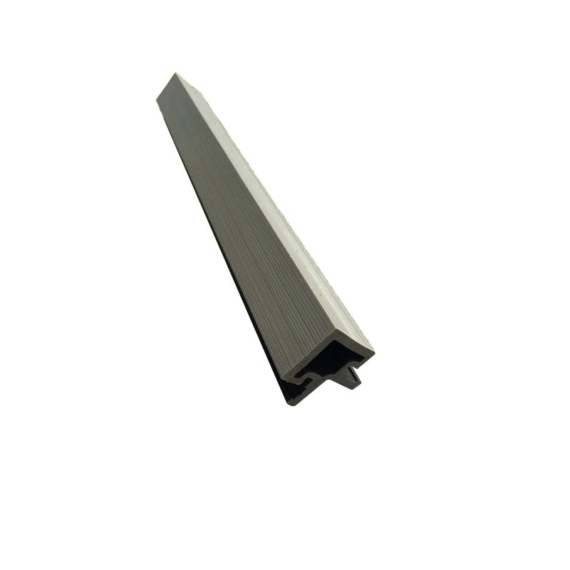 Load image into Gallery viewer, Slatted Misty Wood - Grey &amp; Brown Composite Cladding - Corner Piece - 2200 x 49.25 x 49.25 mm
