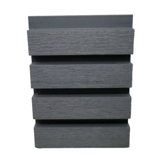 Slatted Stone - Grey Composite Cladding - Cladding Board - 2500 x 200 x 26 mm