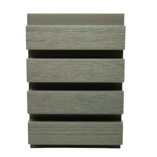 Slatted Misty Wood - Grey & Brown Composite Cladding - Cladding Board - 2500 x 200 x 26 mm