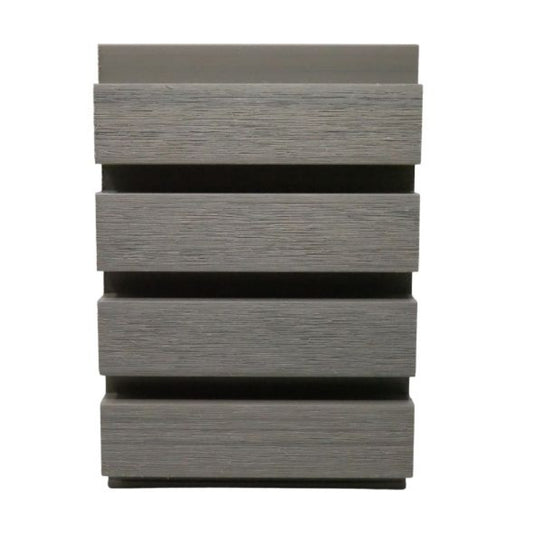 Slatted Misty Wood - Grey & Brown Composite Cladding - Cladding Board - 2500 x 200 x 26 mm