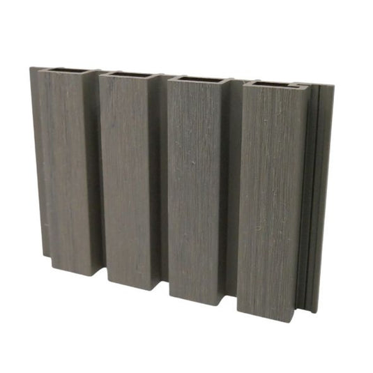 Slatted Misty Wood - Grey & Brown Composite Cladding - Cladding Board - 2500 x 200 x 26 mm