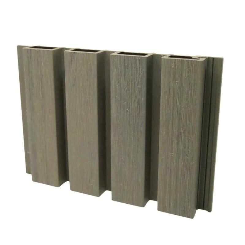 Load image into Gallery viewer, Slatted Misty Wood - Grey &amp; Brown Composite Cladding - Connector Piece - 2200 x 49.25 x 49.25 mm
