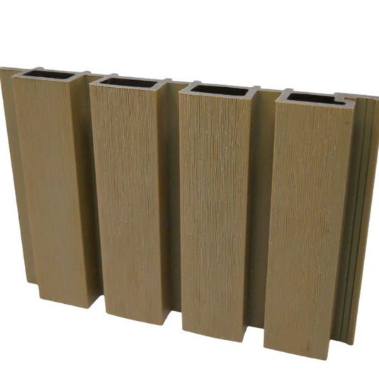 Slatted Natural Oak - Brown Composite Cladding - Cladding Board - 2500 x 200 x 26 mm