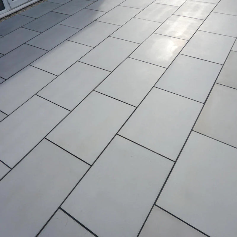 Load image into Gallery viewer, Kandala Grey Indian Sandstone Paving - 295 x 295 x 22mm - Sawn &amp; Honed

