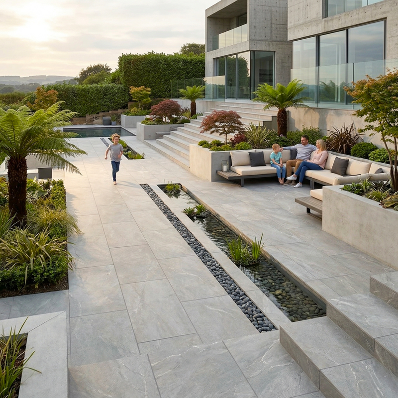 Load image into Gallery viewer, Storm - Grey Porcelain Paving Tiles - 900 x 600 x 20mm
