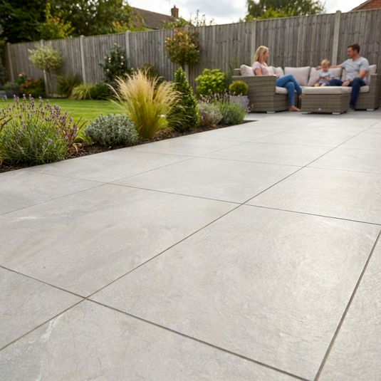 Storm - Grey Porcelain Paving Tiles - 900 x 600 x 20mm