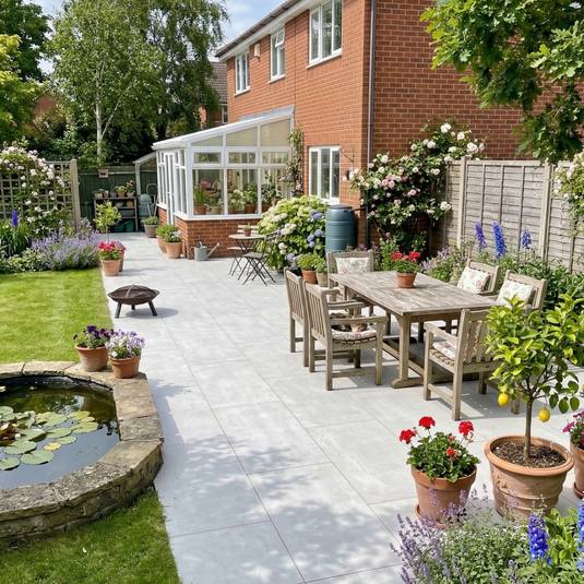 Storm Bianco - White Porcelain Paving Tiles - 900 x 600 x 20mm