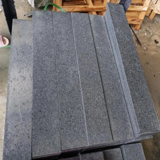 Emperor Black Granite Planks - 900 x 150 x 20mm - Sawn & Leathered