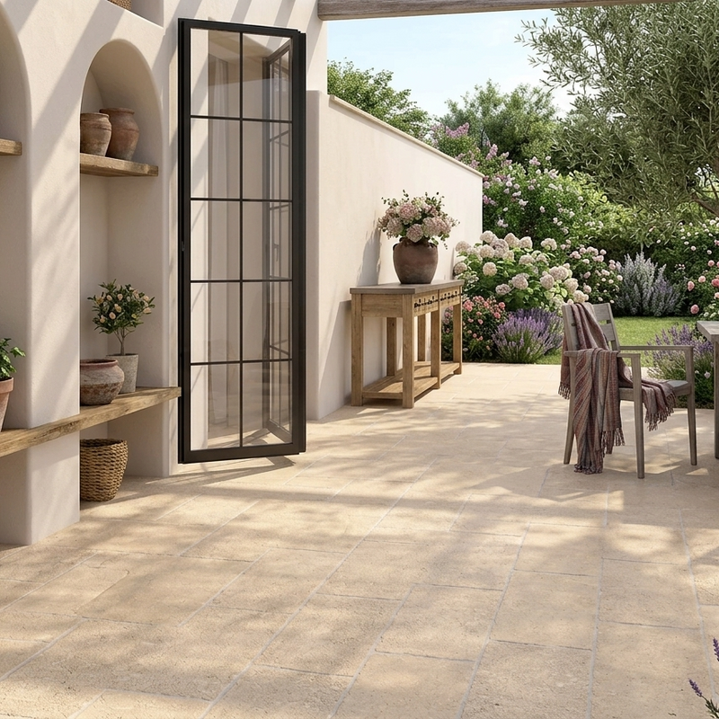Load image into Gallery viewer, Westbury Natural - Beige Porcelain Paving Tiles - 900 x 600 x 10mm
