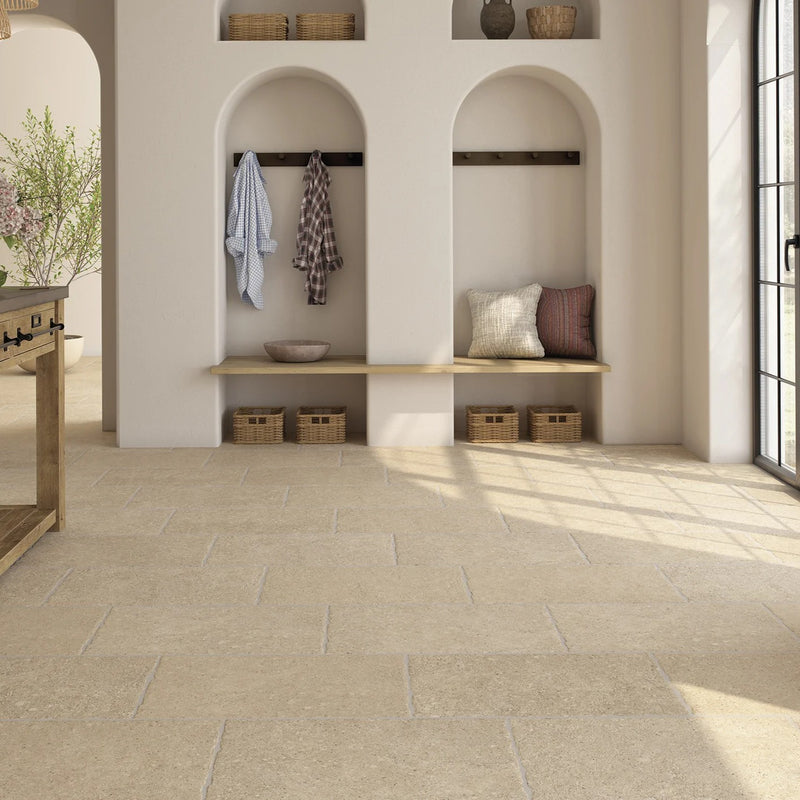 Load image into Gallery viewer, Westbury Natural - Beige Porcelain Paving Tiles - 900 x 600 x 20mm
