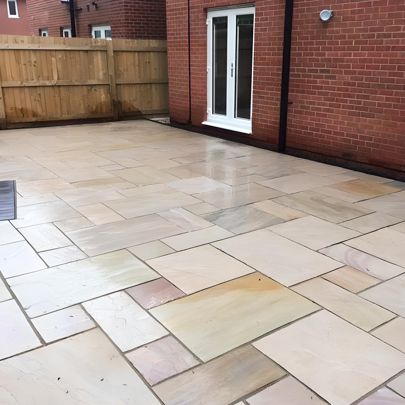 Load image into Gallery viewer, Ravina Indian Sandstone Paving - 290 x 290 x 22mm - Hand Cut &amp; Riven

