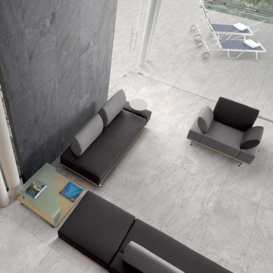 Alpine Grigio - Grey Porcelain Paving Tiles - 1200 x 600 x 20mm