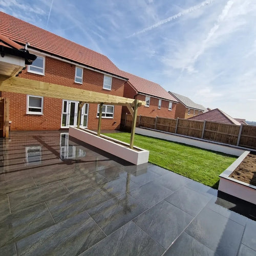 Anthracite - Black Porcelain Paving Tiles - 900 x 600 x 20mm