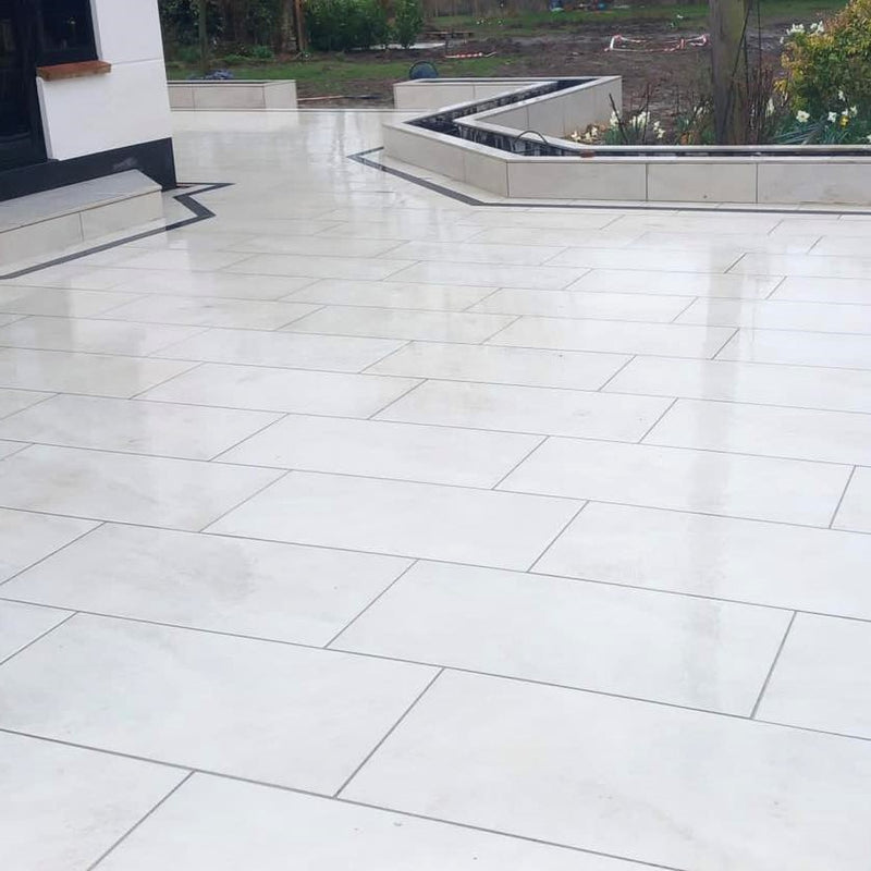 Load image into Gallery viewer, Arcadia Wheat - Light Grey Porcelain Paving Tiles - 1000 x 500 x 20mm
