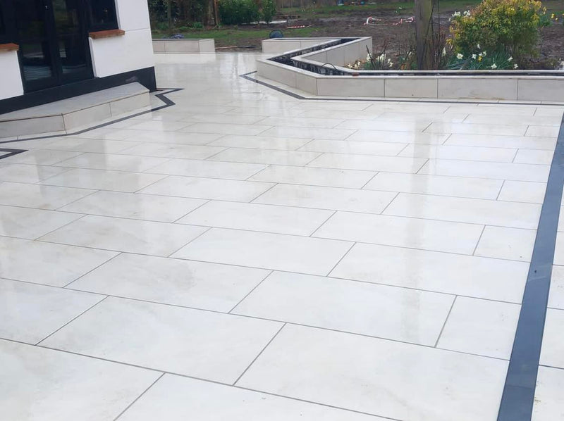Load image into Gallery viewer, Arcadia Wheat - Light Grey Porcelain Paving Tiles - 1000 x 500 x 20mm
