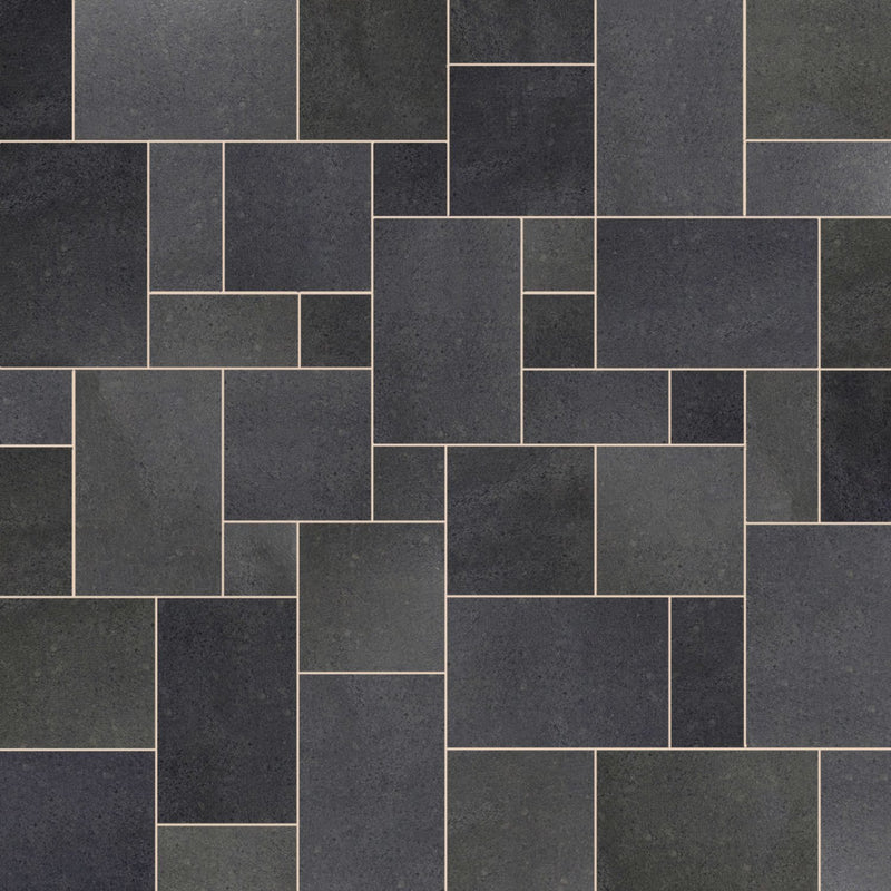 Load image into Gallery viewer, Emperor Black Granite Paving - Patio Pack - Mixed Sizes - Sawn &amp; Brushed - Clearance
