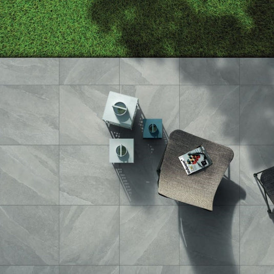 Etna - Grey Porcelain Paving Tiles - 600 x 600 x 20mm