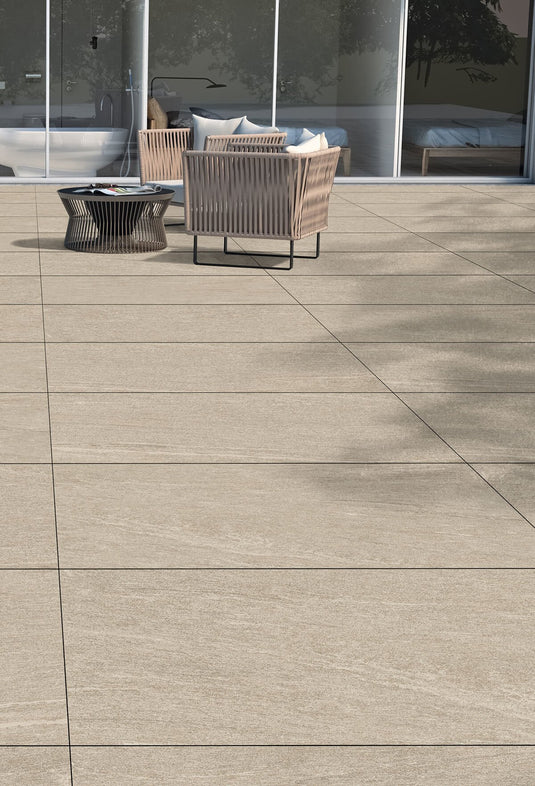 Promenade Earth - Beige Porcelain Paving Tiles - 1000 x 500 x 20mm